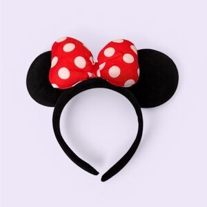 Red Polka Dot Bow Mouse Ears Headband
